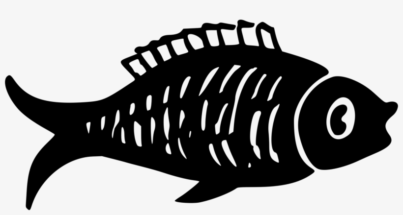 Computer Icons Fish Bone Black And White Download, transparent png