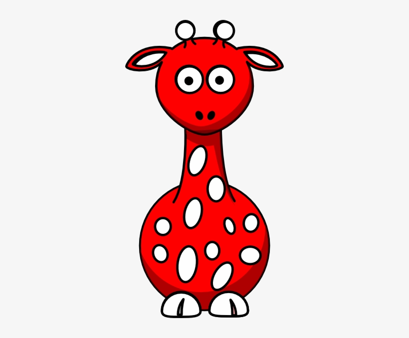 Red Clipart Giraffe - Red Giraffe Png, transparent png