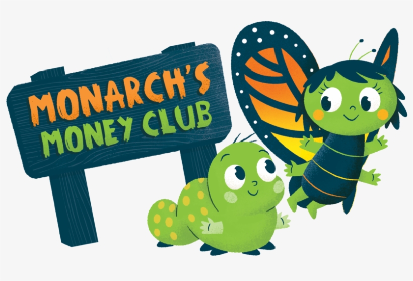 An Illustration Fit For Credit Union Kids - Monarch Caterpillar Character, transparent png