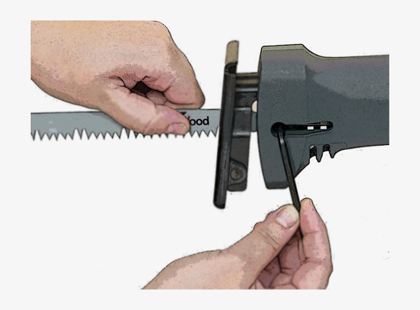 How To Change Reciprocating Saw Blade - Change A Sawzall Blade, transparent png