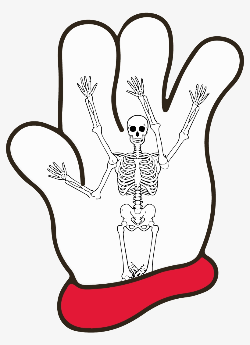16 Oct - Hamburger Helper Glove Skeleton, transparent png