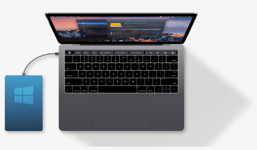 Microsoft Ntfs For Mac By Paragon Software - Wavlink Aluminum Thunderbolt 3 Usb-c Hub Adapter For, transparent png
