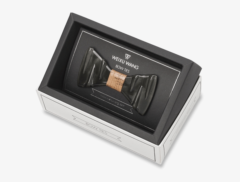 Ceramic In Charcoal Black Bow Tie - Necktie, transparent png