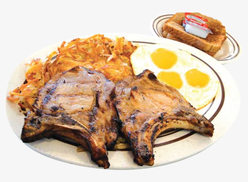 3 Eggs, 2 Sausage, 2 Bacon, Hashbrowns, Toast, 2 Pancakes - Steak Bacon Eggs And Hashbrowns, transparent png
