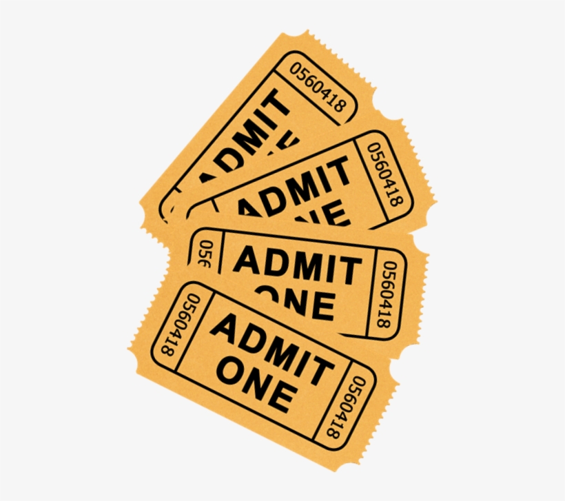 Tickets - Novelty Movie Night Mix 12 Edible Stand Up Wafer Paper, transparent png