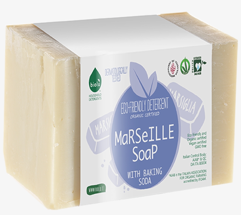 The Biolù Marseille Soap Is A Cut Soap Which Is Produced - Biolu Marseille Lemongrass Laundry Soap - 140 G, transparent png