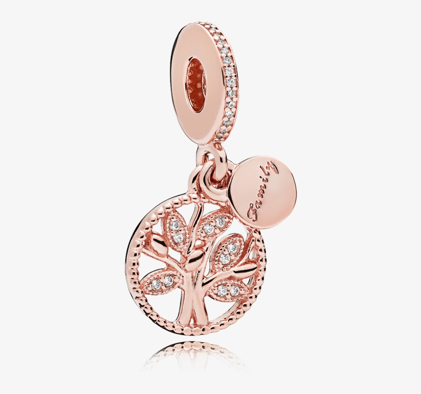 Pandora Family Tree Charm Rose Gold, transparent png