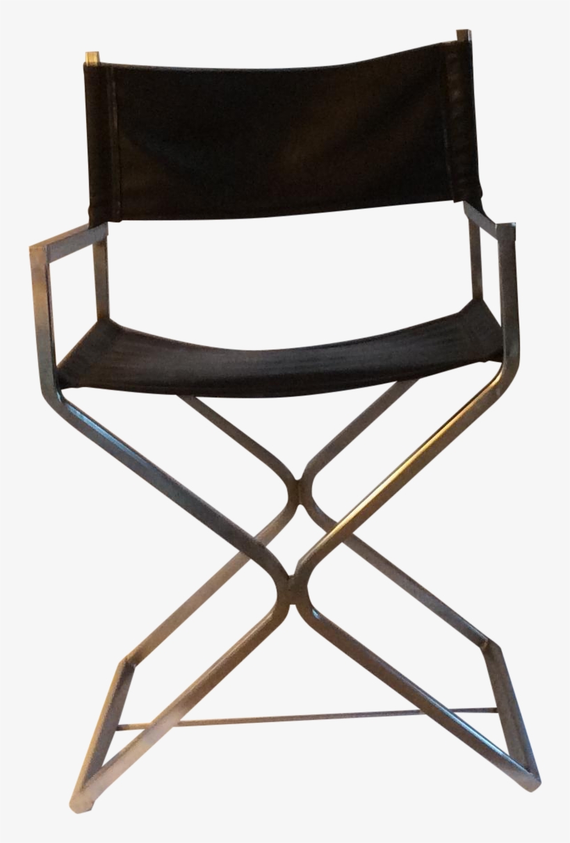Vintage Leather And Chrome Directors Chair - Chrome Director Chair With Leather, transparent png