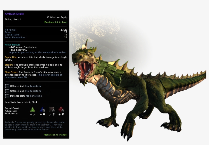 New @ - Neverwinter Ambush Drake, transparent png