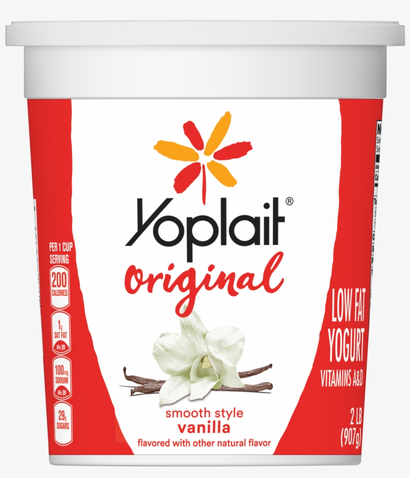 Yoplait Original Yogurt, Low Fat Yogurt, Vanilla, 32 - Yoplait Vanilla Yogurt, transparent png