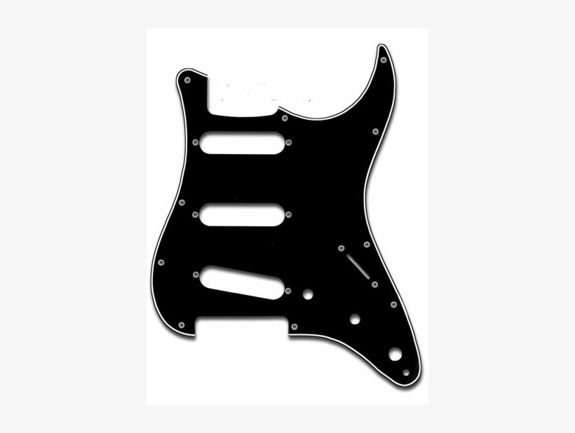 Strat* Style Pickguard Black - Pickguard Stratocaster, transparent png