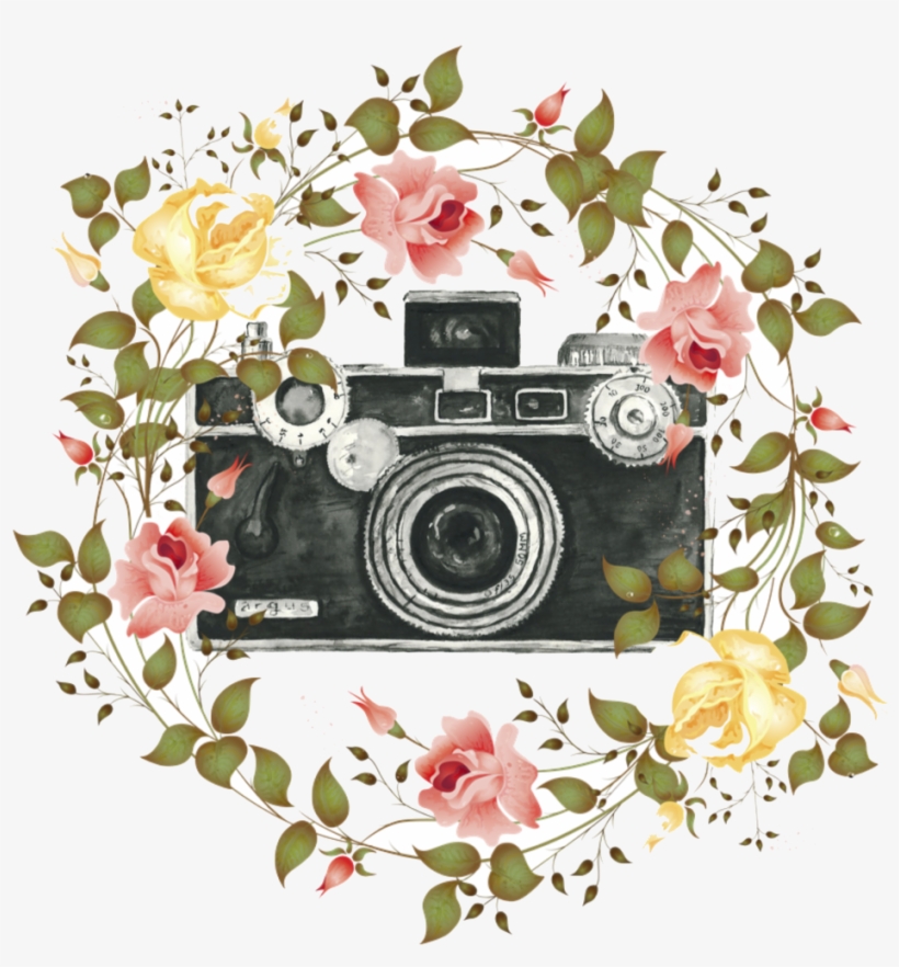 Download Camera Flower Wreath 1000x1003 Png Download Pngkit