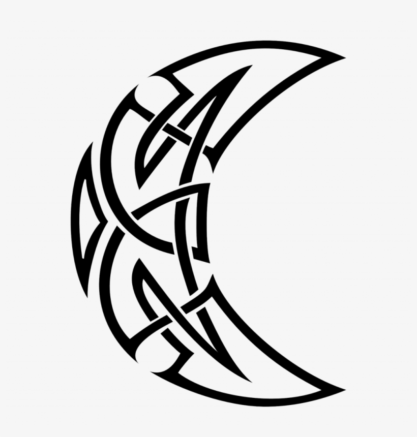 Download Tattoo Danesharacmc Com - Tribal Moon, transparent png