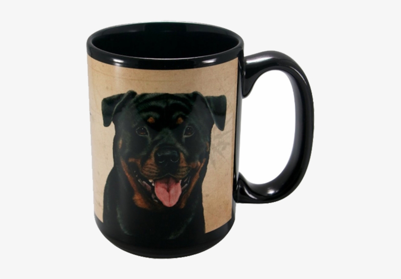 Rottweiler Gifts Drinking Mug For Dog Lovers - Faithful Friends Rottweiler Dog Breed Coffee Mug, Black, transparent png