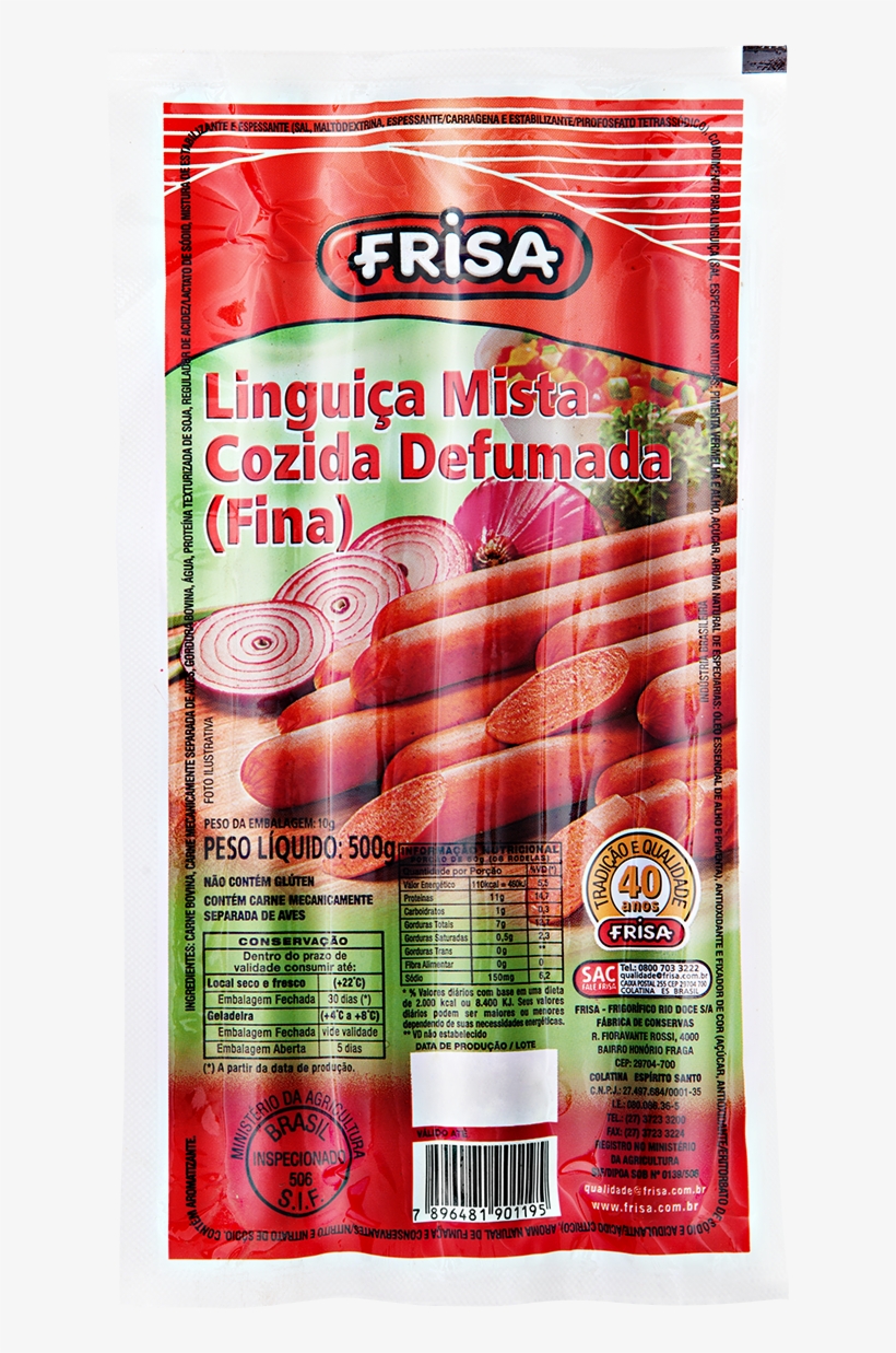 Frisa Linguicas Mista Defumada Fina Menor - Frisa, transparent png