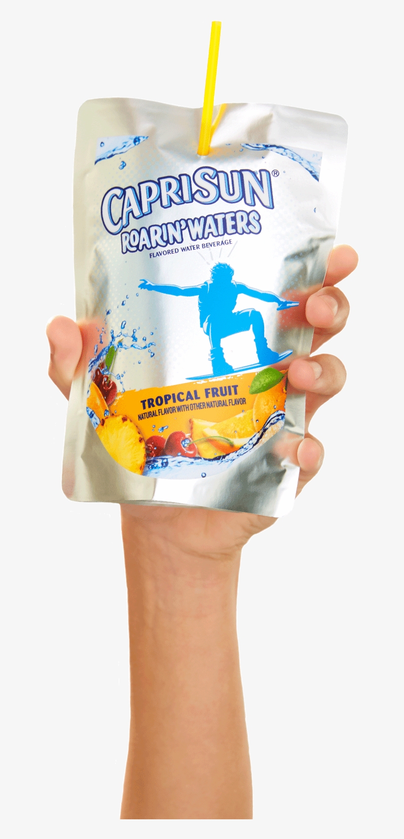 Wholesome Fruit Juice Drinks For Kids - Capri Sun Roarin' Flavored Water, Berry - 10 Pack,, transparent png