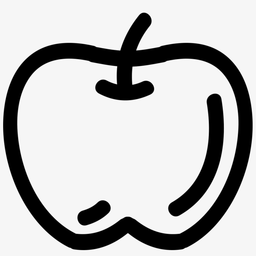 Apple Hand Drawn Fruit Outline Comments, transparent png