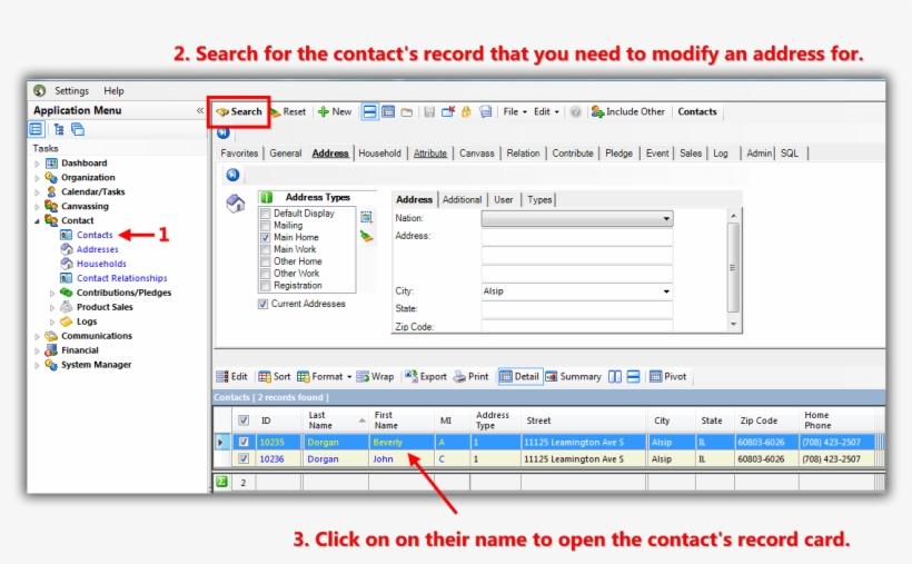 Navigate To The Address Tab And Click The Red [x] Under - Favorite Saved, transparent png