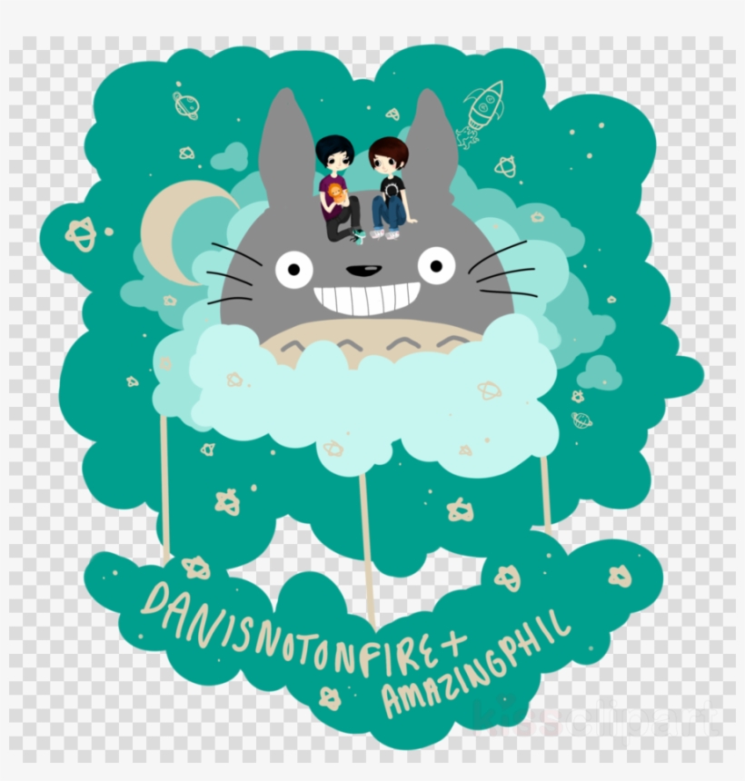 Dan And Phil Shirt Design Clipart T-shirt Dan And Phil - Dan And Phil With Totoro Iphone 6 / 6s Phone Case, transparent png