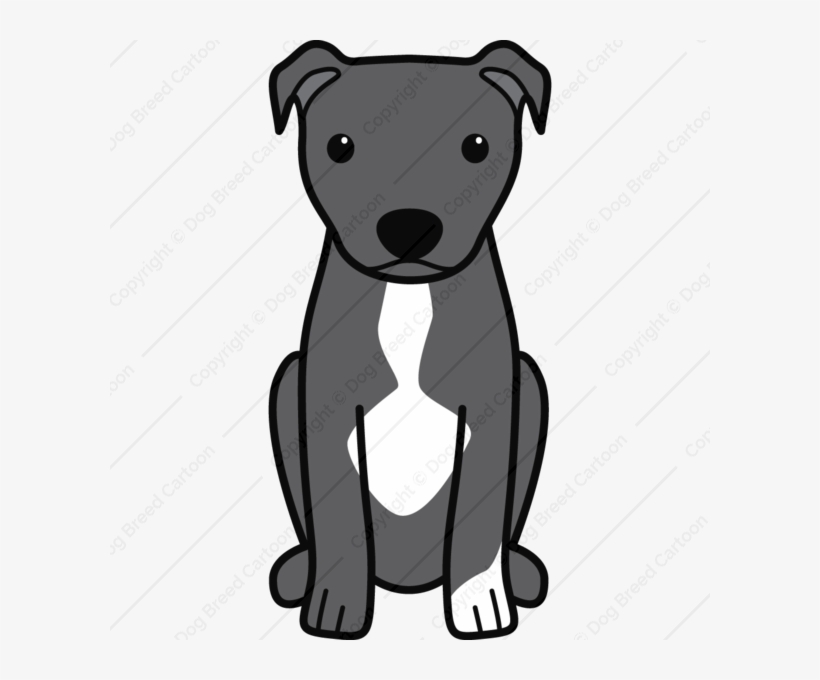 American Pitbull Terrier Natural Ears - Cartoon Pitbull, transparent png