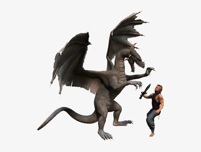 Man, Dragon, Tube, Isolated, Pose, Fantasy, Figures - Fantasy Dragon Man, transparent png