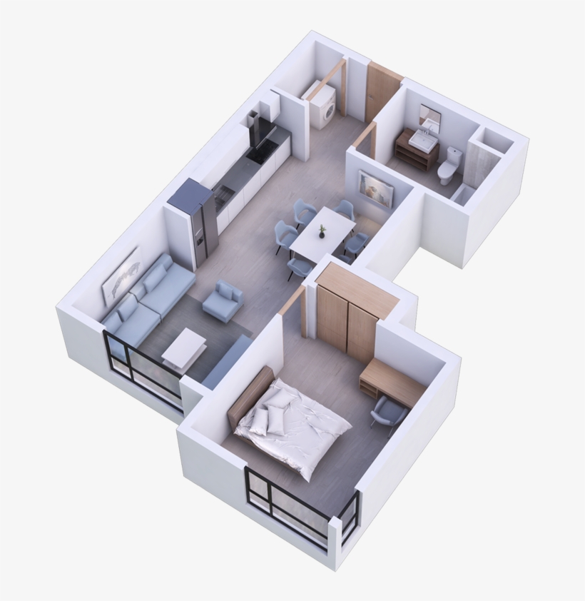 Hannah Corner 1 Bed - Portable Network Graphics, transparent png
