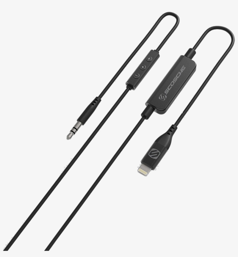 Lightning To - Scosche Strikeline Lightning To 3.5mm Stereo Cable, transparent png