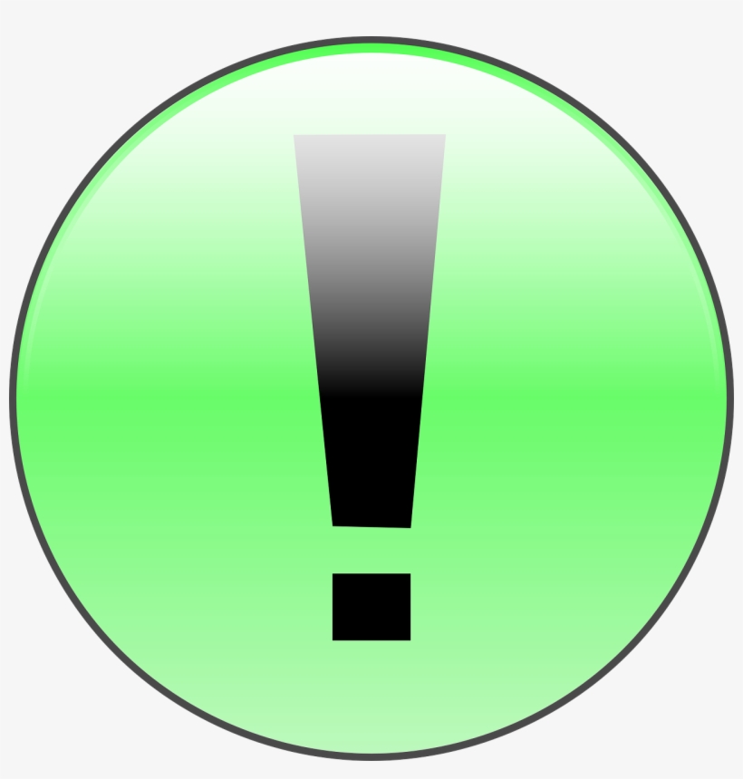 Circle Exclamation Mark - Yeşil Ünlem, transparent png