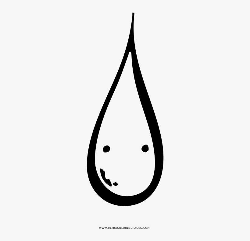Transparent Raindrop Coloring Page - Line Art, transparent png