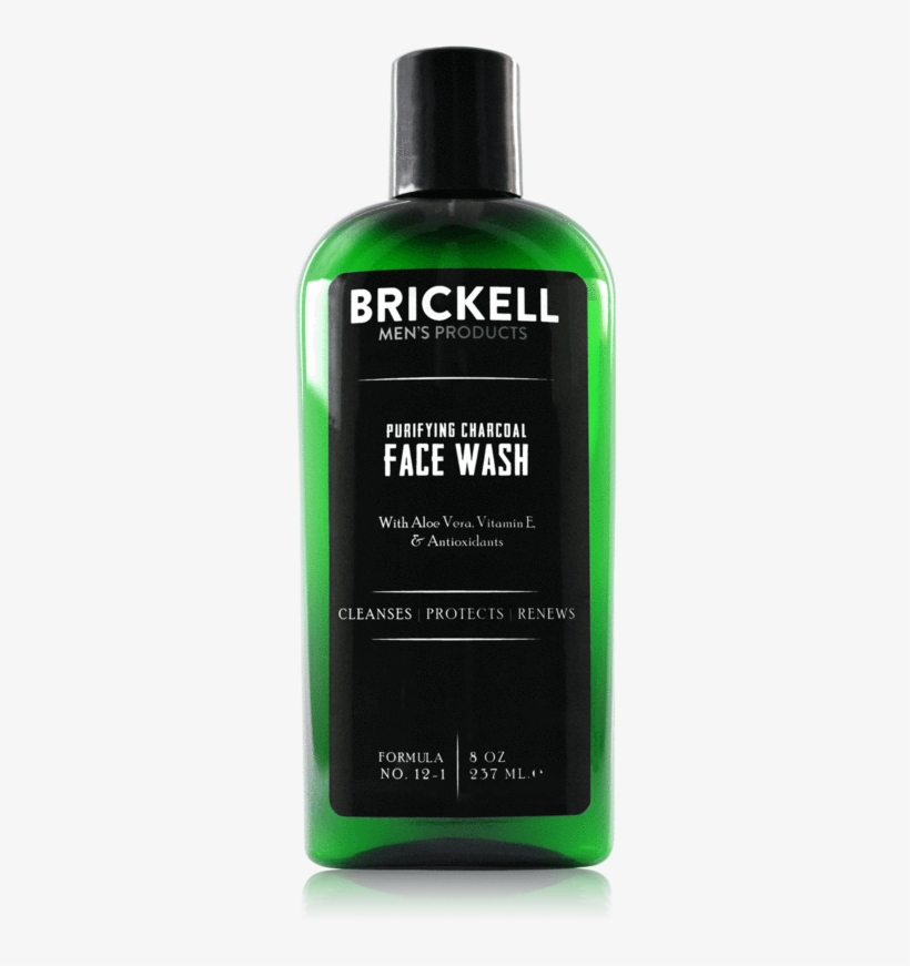 Brickell Purifying Charcoal Face Wash For Men, transparent png