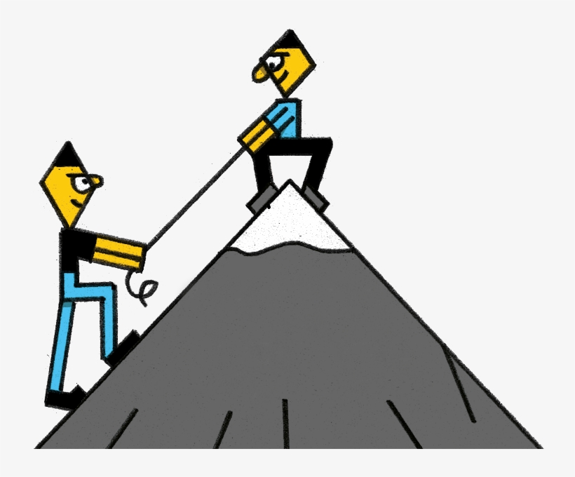 Someone Helping Someonelse Climb A Mountain, transparent png