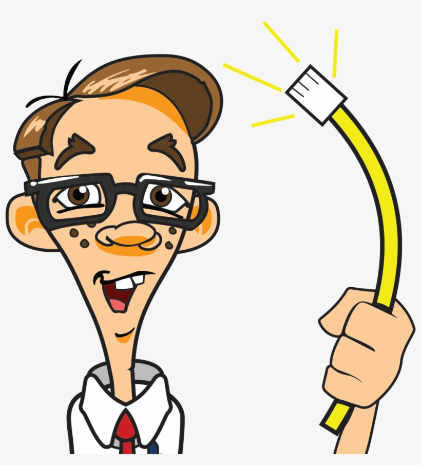 Internet Help - Nerd Cartoon, transparent png