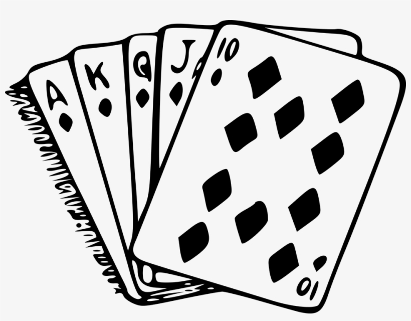 Vintage Sparkle Cliparts 14, Buy Clip Art - Poker Cards Black And White, transparent png