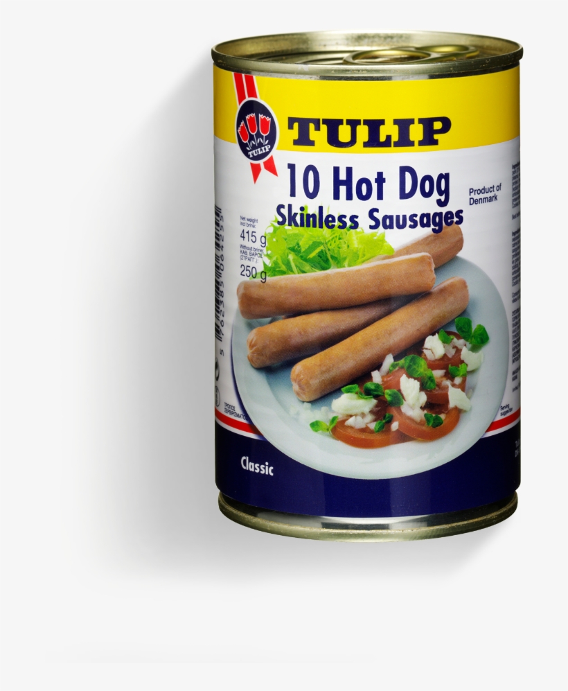 Tulip 10 Hot Dog Skinless Sausages, 415g, transparent png