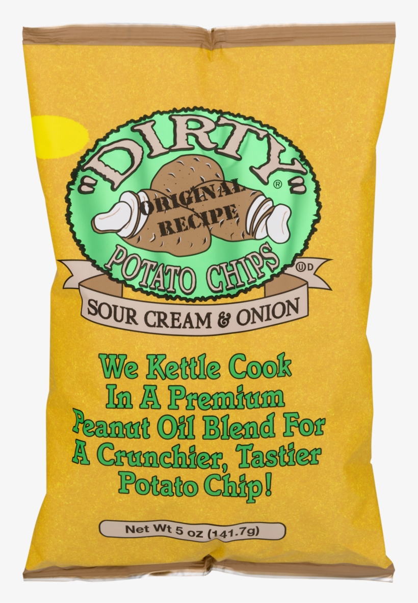 Dirty Kettle Potato Chips, Sour Cream & Onion - Kettle Cooked Sour Cream And Onion, transparent png
