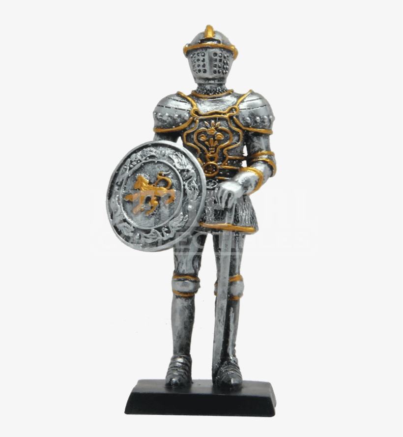 Medieval Knight Swordsman With Shield Statue - 4 Inch Medieval Knight With Sword And Shield Resin, transparent png