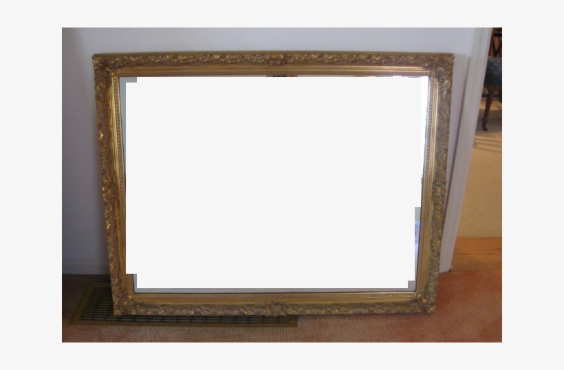 Large Gilt Mirror - Picture Frame, transparent png