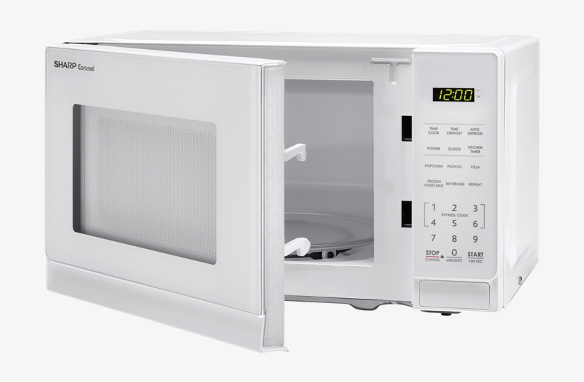 0 - 7 Cu - Ft - 700w Sharp White Carousel Countertop - Sharp Carousel Countertop Microwave Oven 0.7 Cu. Ft., transparent png