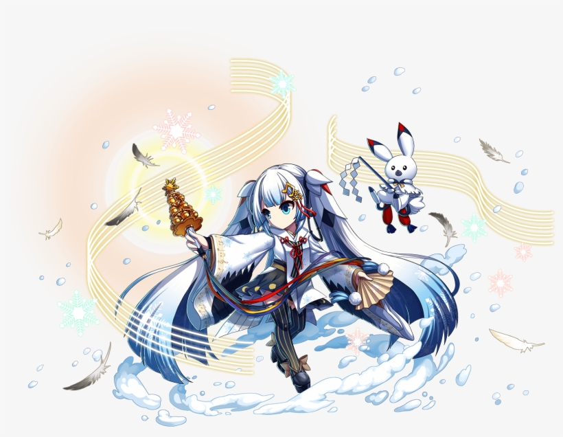 Priestess Snow Miku - Brave Frontier Snow Miku, transparent png