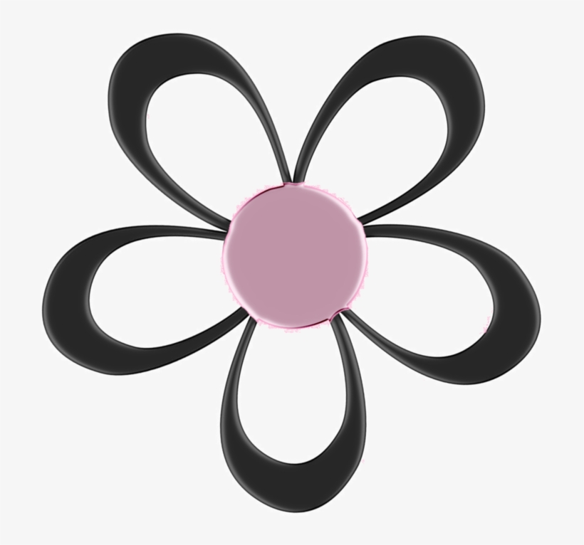 And Pink By Princessdawn - Black Flower Clipart Png, transparent png