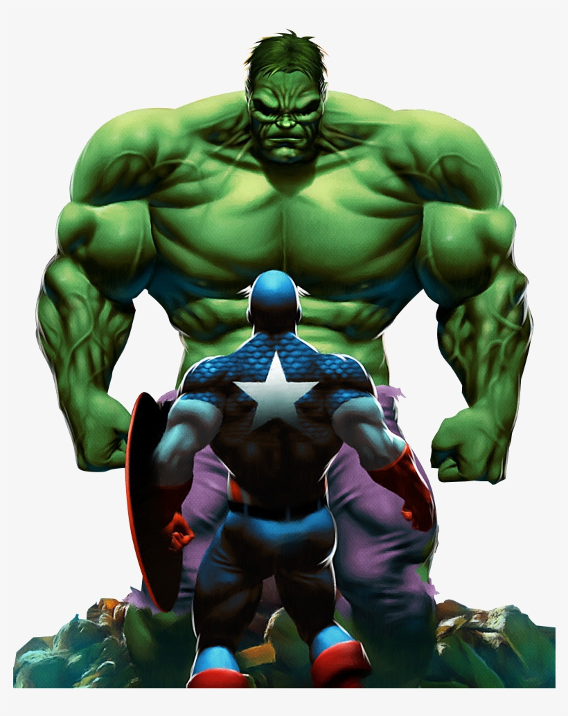 User Posted Image - Hulk Vs Capitan America, transparent png