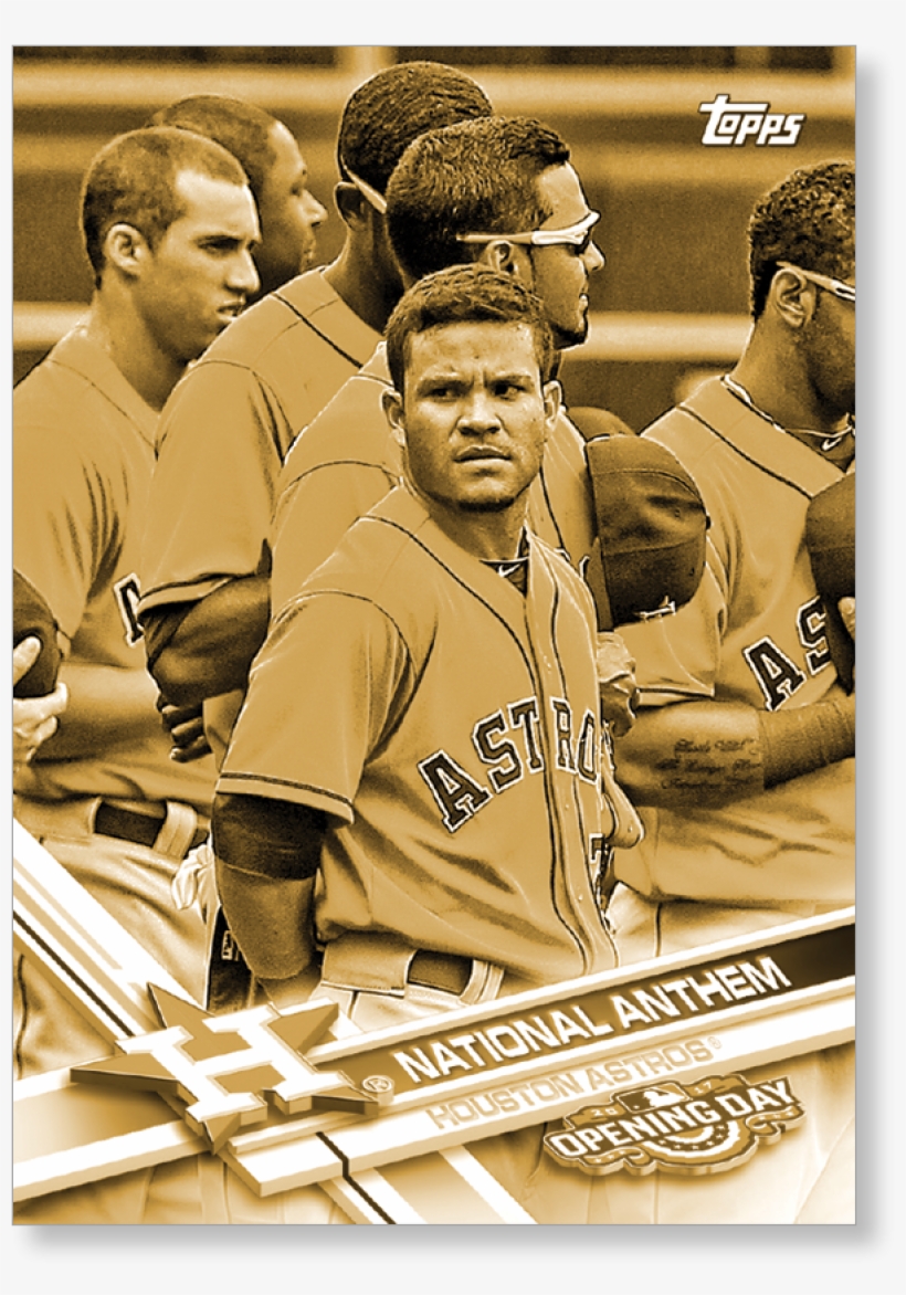 Jose Altuve 2017 Opening Day Baseball National Anthem - Teoscar Hernandez 2017 Topps #67 Rookie Card Pgi 10, transparent png