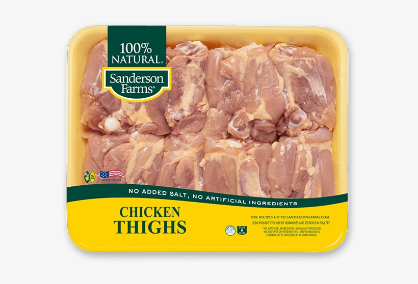 Chicken Thighs Family Pack - Sanderson Farms Fresh 97% Fat Free Boneless, Skinless, transparent png