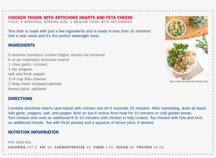 Chicken Thighs With Artichoke Hearts And Feta Cheese - Dish, transparent png