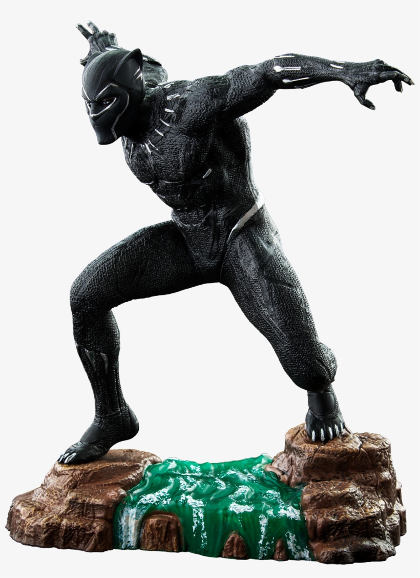 Black - Marvel Gallery Black Panther Statue, transparent png