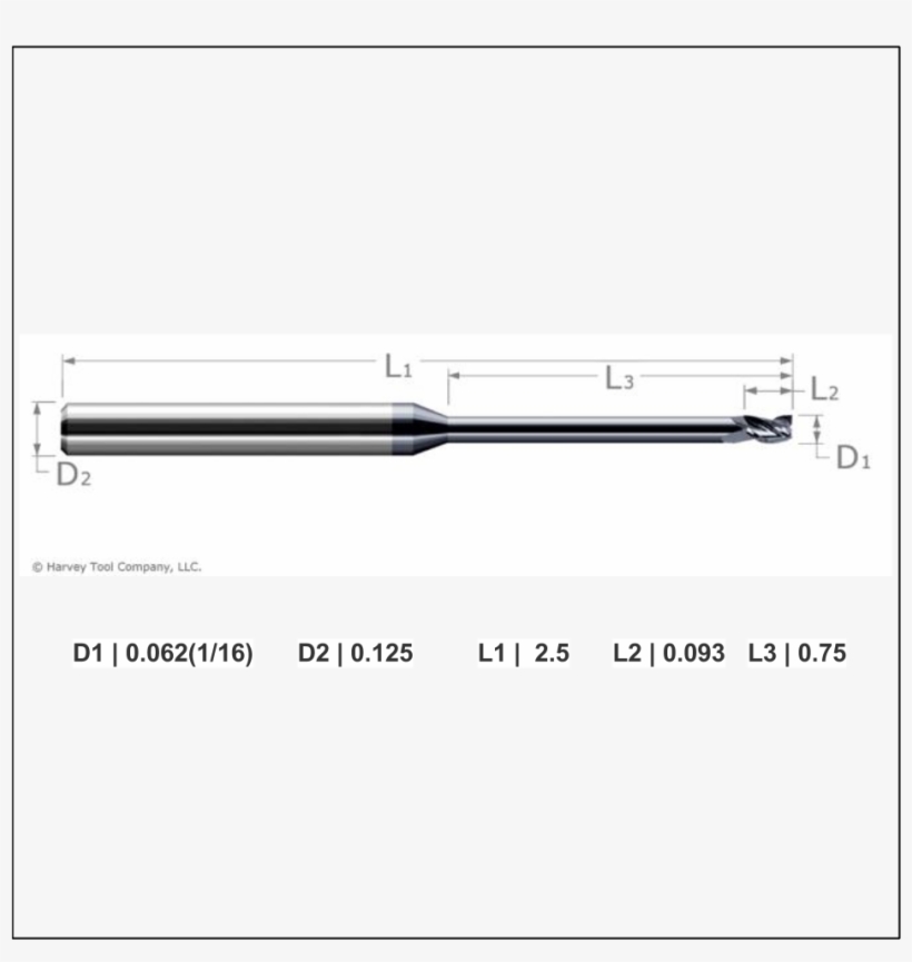1/16th Inch Carbide Square Long Reach, Stub Flute, transparent png