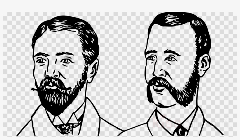 Download Line Drawings Beard Clipart Clip Art Beard - Custom Vintage Beards Mugs, transparent png