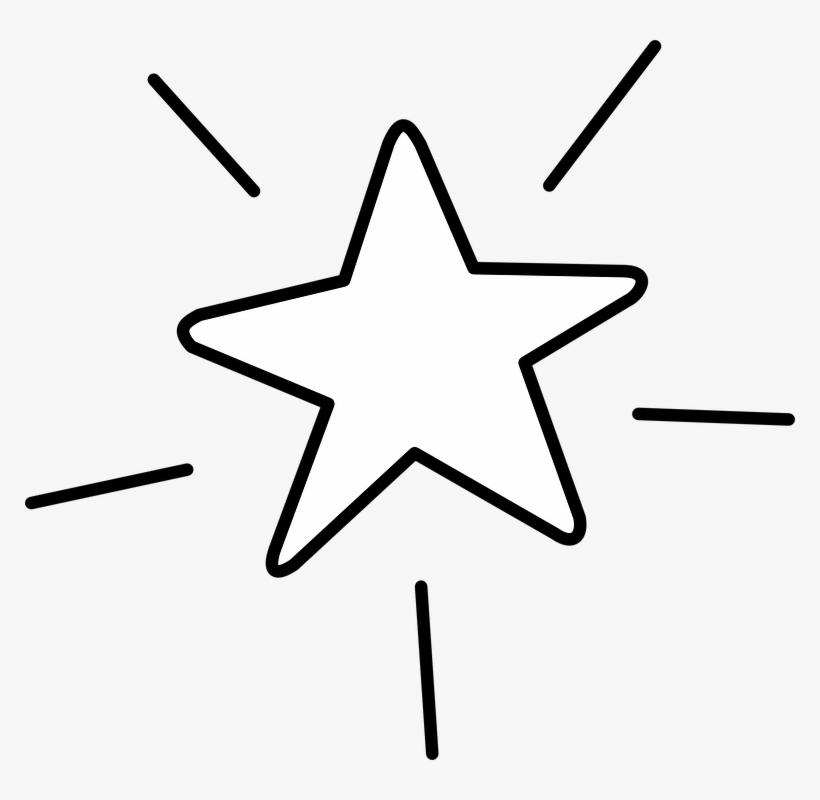 Collection Of A Star Cliparts - Shining Star Clipart Black And White, transparent png