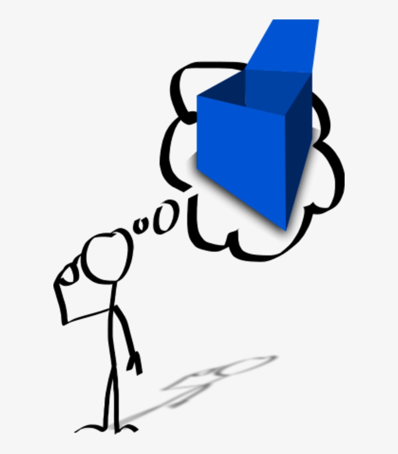 Man Thinking Box Empty - Thinking Clip Art, transparent png