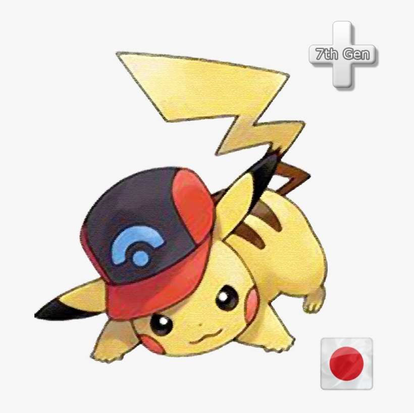 Pikachu With Ash's - Cap Pikachu Sun And Moon, transparent png